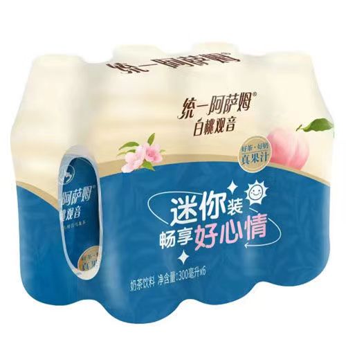 统一阿萨姆奶茶青提茉莉白桃观音混合口味300ml小瓶装饮料整箱批 - 图1