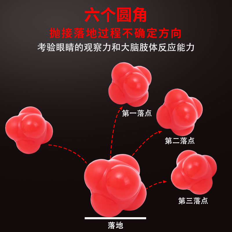 反应球变向球速度灵敏训练敏捷篮六角球网球羽毛球乒乓球训练器材 - 图1