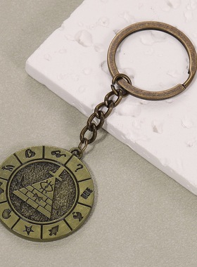 时尚个性动漫周边怪诞小镇合金吊坠项链卡通动漫吊坠眼睛比尔项链