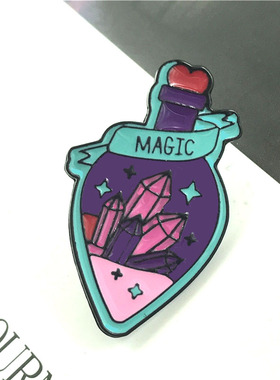 紫色闪亮宝石百搭徽章时尚新品