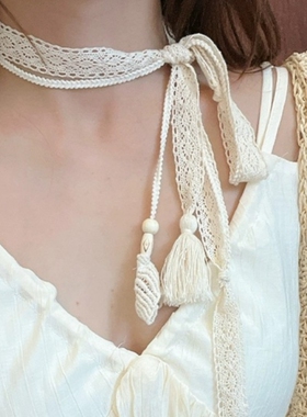 波西米亚民族风编织腰链女2025新款高级感配裙子流苏腰绳腰带配饰