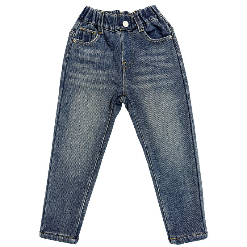 童装男童加绒牛仔小脚修身瘦版烟管裤子2025冬季宝宝简约儿童长裤,淘宝优惠券,粉丝福利购,淘宝优惠卷