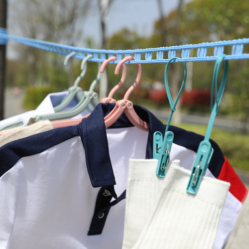 户外加粗晾衣绳室外晒被子衣服楼顶阳台防风晾晒绳子旅行便携神器 - 图0