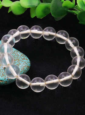 油菜花女白水晶宝石手链单圈手串