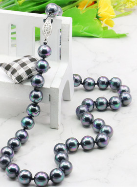 diy天然幻彩礼物珍珠项链
