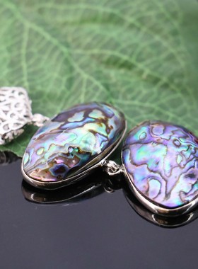 diy叠加幻彩鲍鱼贝吊坠送妈妈