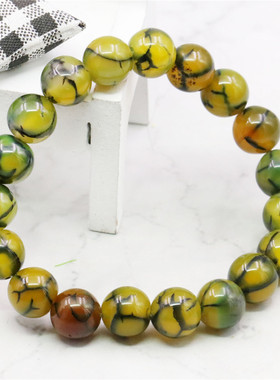 天然龙纹玛瑙手串时尚风礼物佛珠