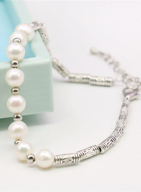 近圆百搭礼物淡水珍珠手链送女友