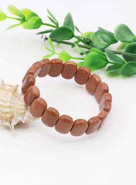 圆角手排油菜花金沙石天然玉石