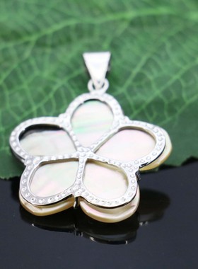 天然项链设计感贝壳挂件吊坠