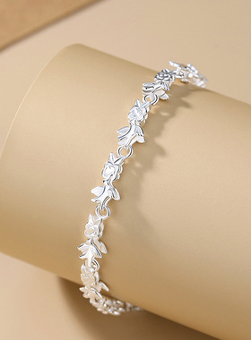 燕子足银999手链女小众设计轻奢款飞鸟手环情人节ins风小鸟手饰