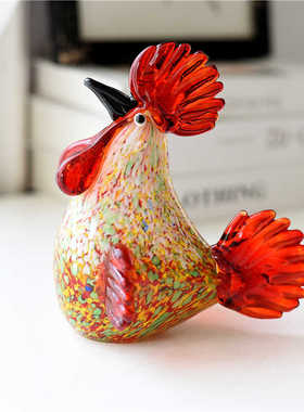 出口琉璃鸡彩色礼品欧式