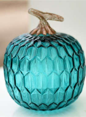 雏禾彩色玻璃装饰田园风家居摆件