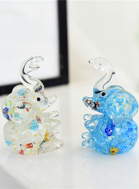 琉璃大象摆件家居装饰品礼品