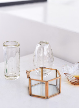 雏禾玻璃摆件欧式简约家居装饰品