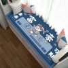 Crystal Velvet Four Seasons Pattern Bay Window Mat Balcony Window Sill Mat Tatami Mat Bedroom Girls Bedside Carpet