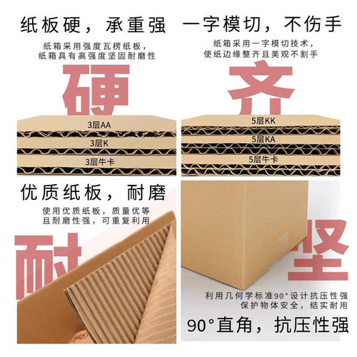 纸箱批发邮政打包纸盒快递飞机盒箱包装1号纸箱子半高定制喜洋洋 - 图1
