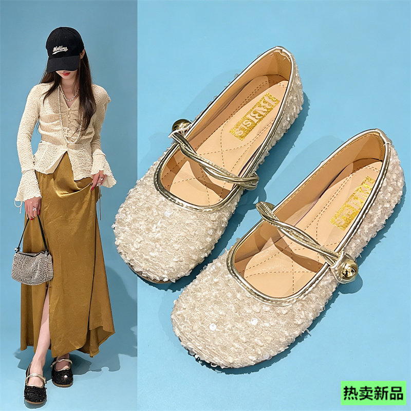 法式高级感单鞋女平底鞋2026夏季新款方头浅口仙女瓢鞋软底豆豆鞋,淘宝优惠券,粉丝福利购,淘宝优惠卷