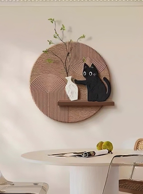 奶油中古风挂画法式风装饰画猫咪