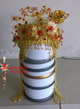 汉唐古装头饰影楼拍照古装凤冠发饰结婚新娘秀禾服凤冠头饰