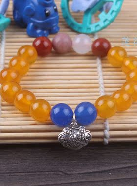 紫冰银镶嵌蓝绒晶饰品 橘子石 云海石 红竹石 红蚕石 玫瑰石多款