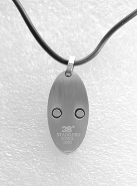 硅胶链条不锈钢CNC镶嵌锆石 磁石吊坠