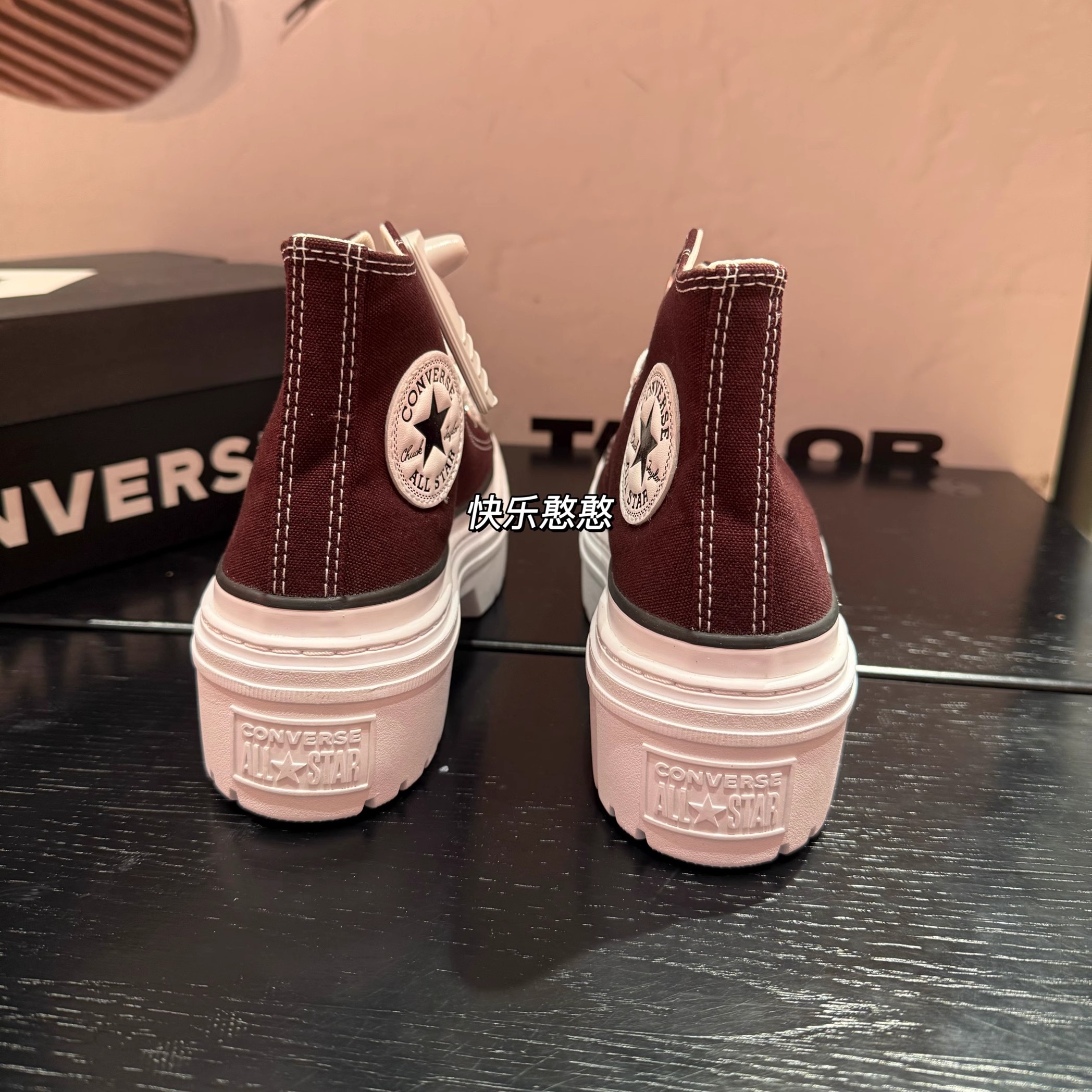 CONVERSE匡威Lugged女子增高厚底高跟复古高帮帆布鞋短靴A09401C - 图3