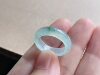Burmese natural jade A-grade ice seed floating flower ring No. 12 16.2-5.7-3.2mm, smart colors
