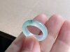 Burmese natural jade A-grade ice seed floating flower ring No. 12 16.2-5.7-3.2mm, smart colors
