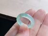 Burmese natural jade A-grade ice floating flower ring No. 13 with glue feel and gold sprinkling inner diameter 16.5-5.4-3.3