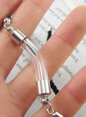 玻璃瓶手链朱砂小瓶子diy饰品手绳女红色黑色抽拉手链香水精油瓶