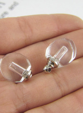 水晶透明胎毛小瓶拧盖吊坠