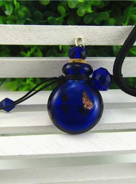 空心琉璃精油瓶香薰随身毛衣链