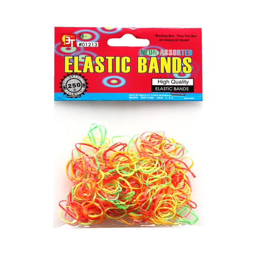 彩色儿童皮筋荧光弹力橡皮筋发圈发饰Elastic Bands头发发绳 - 图1