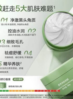瞳话清洁去角质控油祛痘涂抹面膜