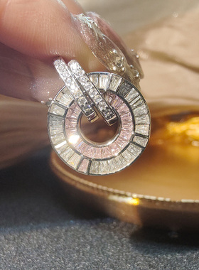 925纯银多功能扣桃花吊坠