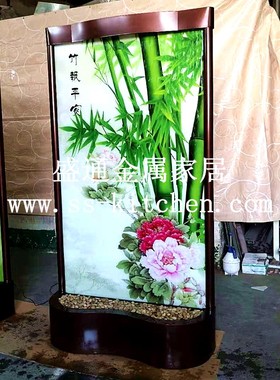 摆件客厅隔断鱼缸流水屏风