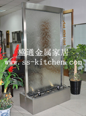 玻璃屏风结婚礼物隔断流水摆件