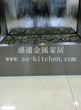 欧式风背景墙隔断摆件瀑布加湿器
