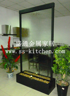 欧式风喷泉隔断加湿器流水摆件