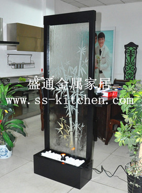 欧式风流水喷泉竹报平安加湿器