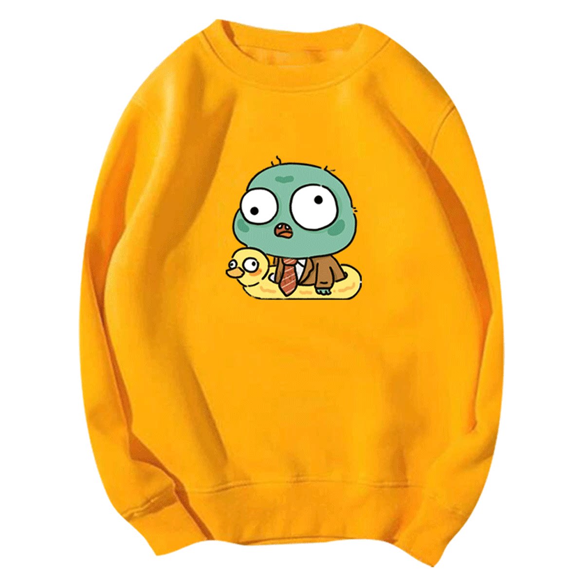 线条小狗联动植物大战僵尸卡通可爱Q版情侣秋冬定制上衣圆领卫衣