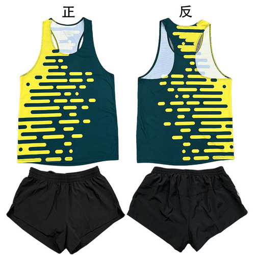田径夏季套装男女马拉松跑步比赛速干训练背心短跑体考运动定制