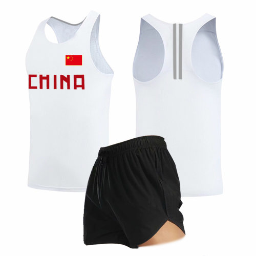 中国队田径服体育生训练服男女运动服比赛服马拉松跑步背心速干 - 图2