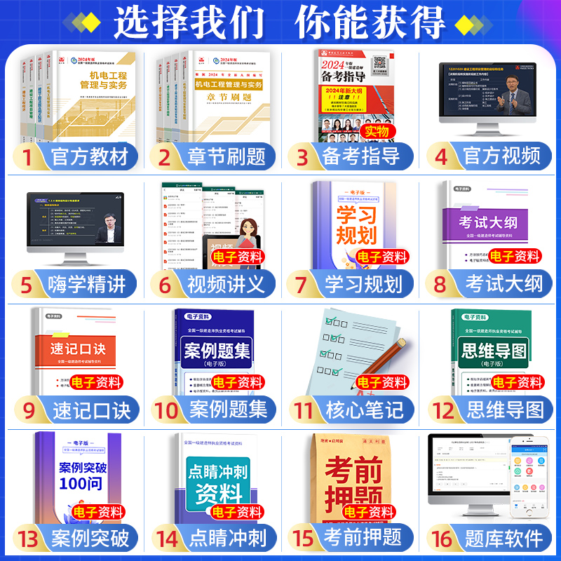 官方2024年一级建造师教材机电全套8本一建教材习题集历年真题试卷押题经济法规项目管理建筑市政实务工程公路水利建工社2023