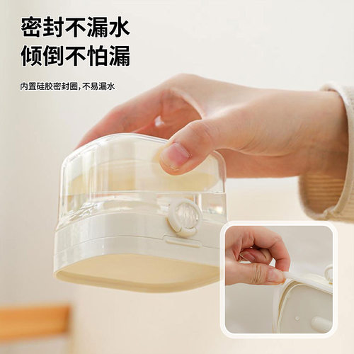 正畸牙套收纳盒便携带镜子沥水隐形牙套清洗盒保持器浸泡假牙盒子 - 图2