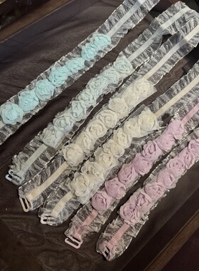 蕾丝花边内衣肩带文胸带子双肩花朵胸罩带细带隐形女性感美肩