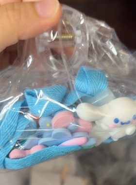 手工发夹蓝色粉色