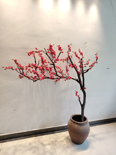 仿真梅花树干树枝装饰墙面壁挂落地吊顶店铺活动摄影场景枯树摆件 - 图0