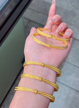 足金999星光小蛮腰手链5D水贝黄金送女朋友礼物2026新款